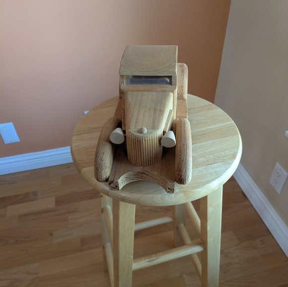 Handmade Wooden Toy Vintage Style Automobile - Picture 2 of 11